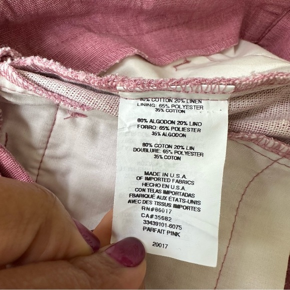 Bebe Women's Pink Andrea Plated Capri with Belt Pant Size: 0 New! - Picture 5 of 9